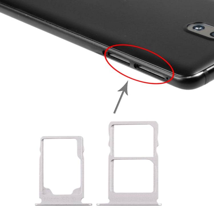 Vassoio scheda SIM + Vassoio scheda SIM + Vassoio scheda micro SD per Nokia 3.1 TA-1049 TA-1057 TA-1063 TA-1070, For Nokia 3.1 Vassoio scheda SIM + Vassoio scheda SIM + Vassoio scheda micro SD per Nokia 3.1 TA-1049 TA-1057 TA-1063 TA-1070, For Nokia 3.1